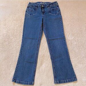 Vintage Foxy Jeans Med Wash Flare Y2K Mid Rise 8